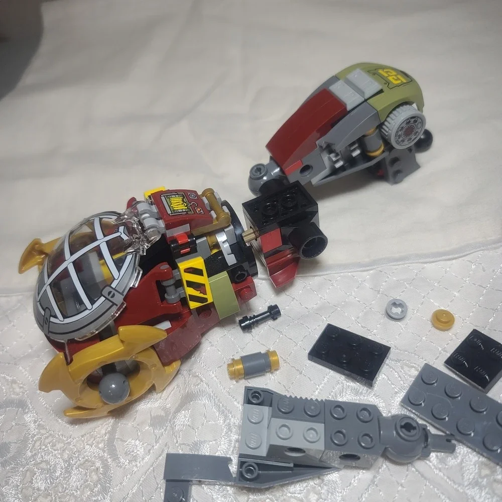 Lego Lot Unfinished Incomplete Ninjago Star War Cobb Speeder B2EMO Droid Technic - Picture 4 of 6